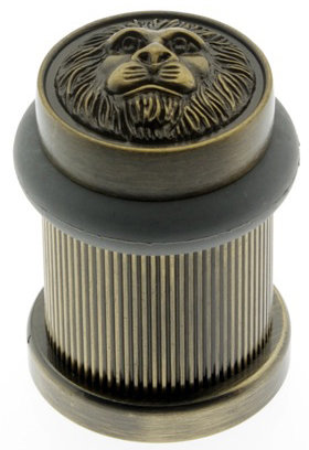 Solid Brass Floor Mount Stop, Antique Brass