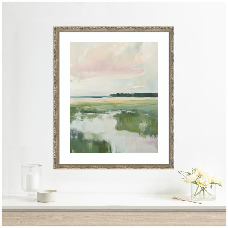 «Pastel Horizon I» par Amy Lighthall, reproduction d'art encadrée