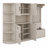 Multifunctional Left-Right Combination Hall Cabinet With Storage And Hooks, Storage Cabinet/ Hall Tree 2 In 1-737106652