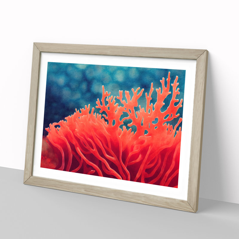 Coral Reef Vol.1 - Framed Print, 25cm H x 34cm W x 2cm D, Oak Framed