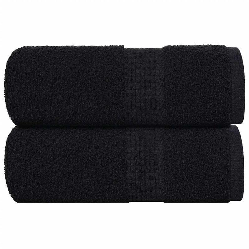Ressa 100% Cotton Fingertip Towel, Black