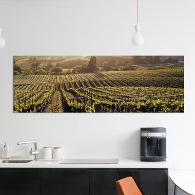 « satellite view of a vineyard, los carneros ava, california, usa », reproduction de photo sur toile