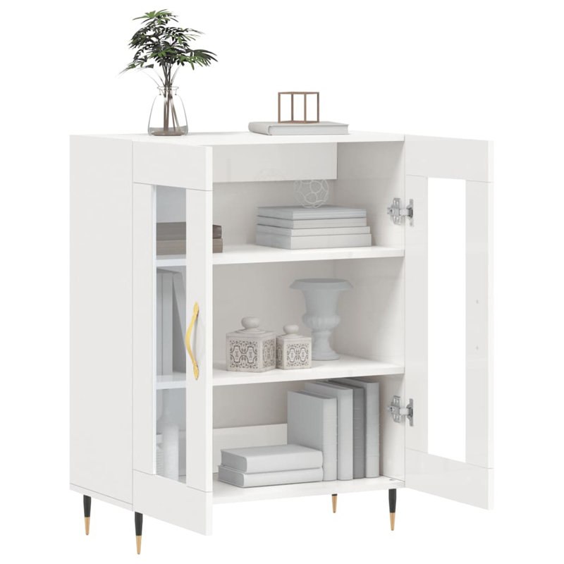 Marilina Rectangle Accent Cabinet, High Gloss White