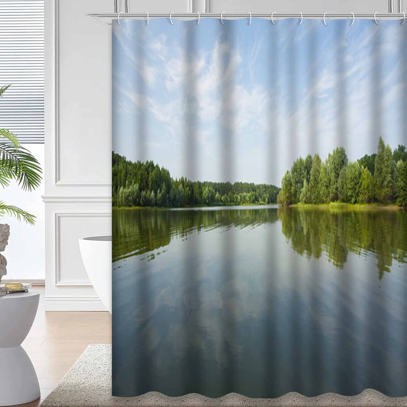 Rideau de douche avec 12 crochets Lake Forest, L 72 po x l 78 po