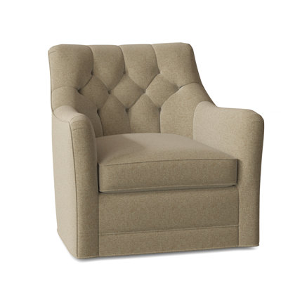 Emery 32" W Tufted Swivel Armchair