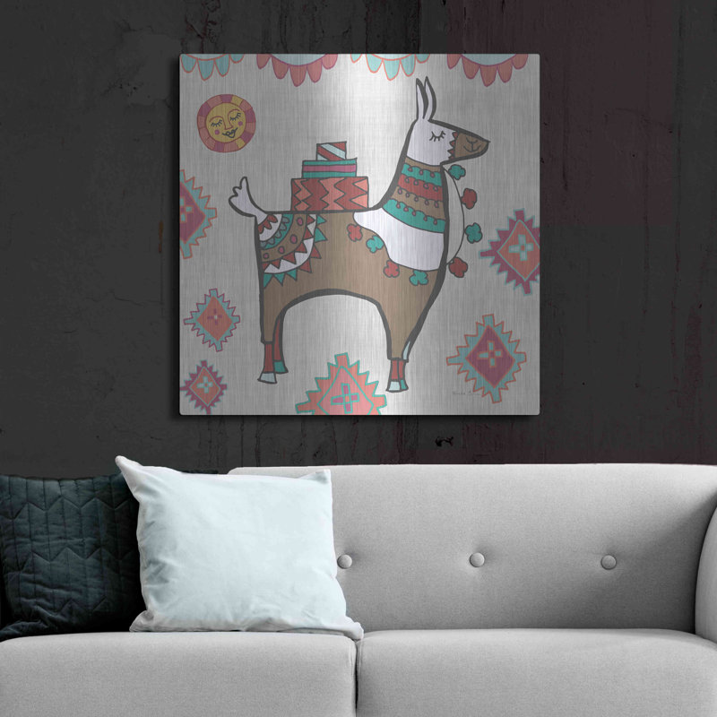 «Playful Llamas I» par Farida Zaman, H 36 po x l 36 po