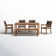 Fleur 7 - Person Wood Patio Dining Set with Rectangular Table