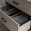 Commode 4 tiroirs, finition brune