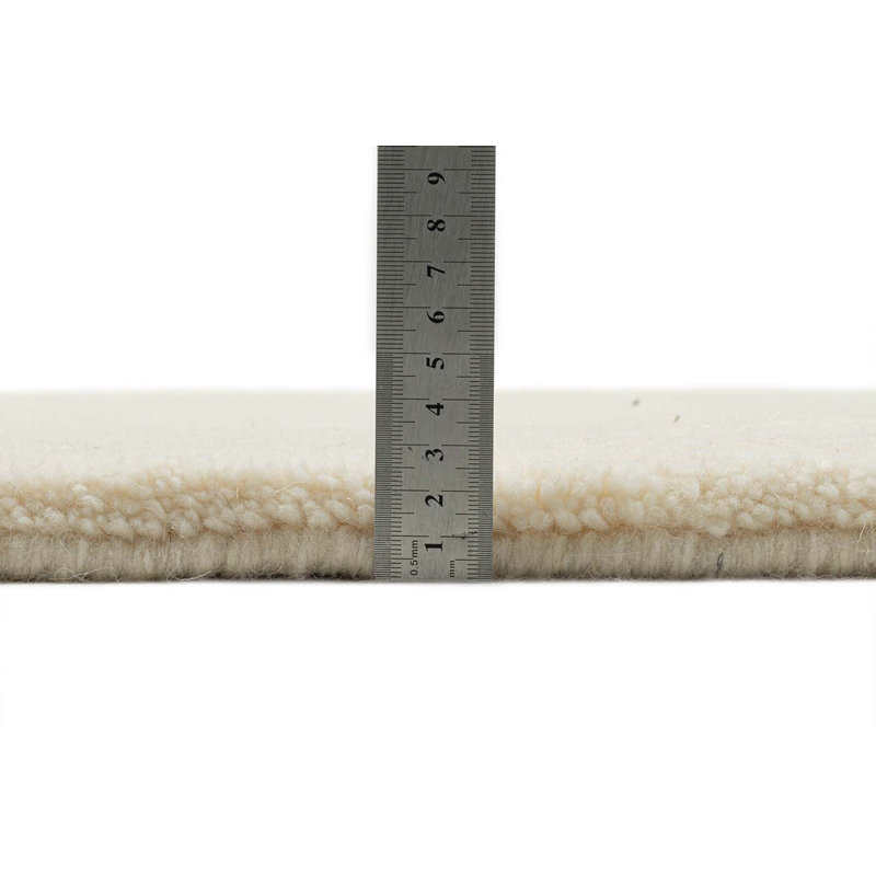 Arboga Hand Knotted Wool White Rug, Square 200 cm
