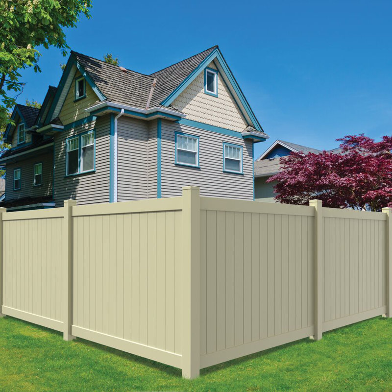 Freedom Wakefield 9-ft H x 5-in W White Vinyl End Fence Post (Assembled)