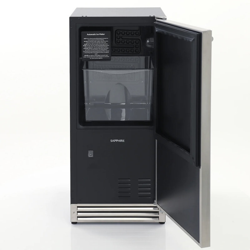 Sapphire 15" Stainless Steel Indoor/Outdoor Ice Maker
