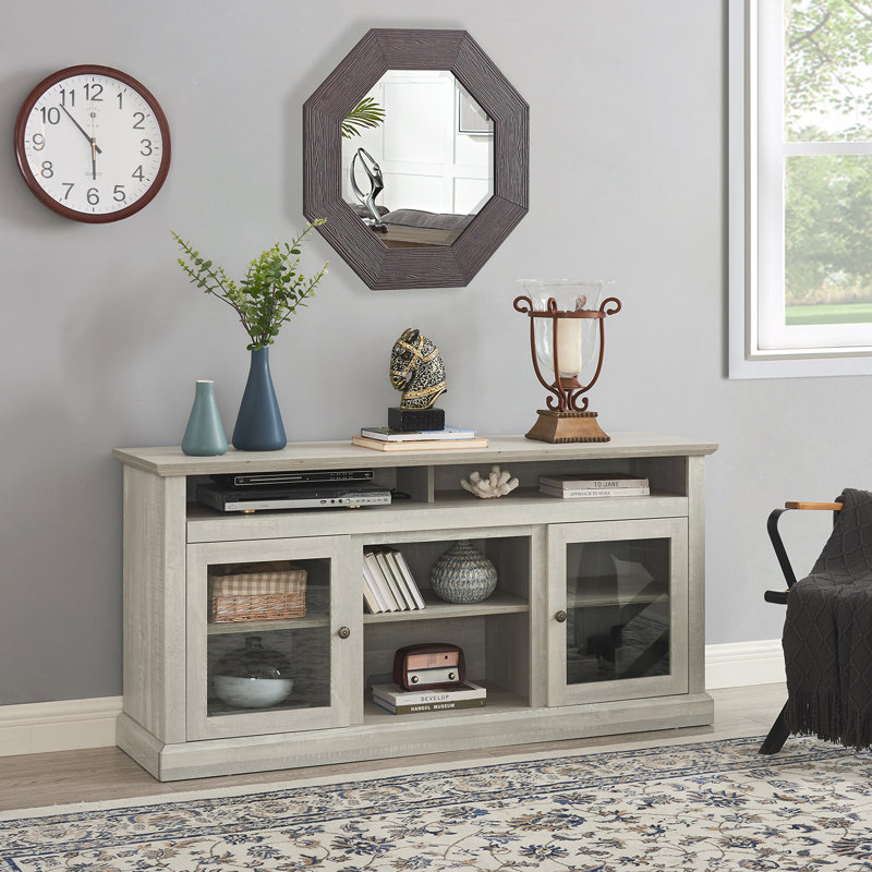 Versatile Entertainment Console with Ample Storage for Various Gadgets