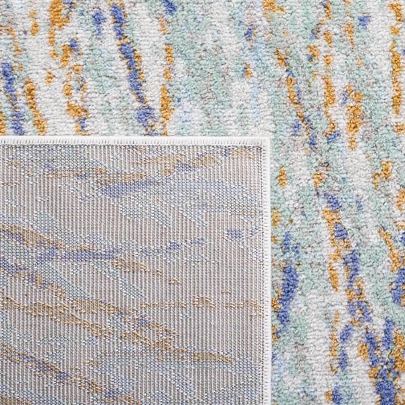 Tapis Pearsons en or / bleu / vert, Rectangle 9 pi x 12 pi