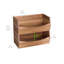 Rangement de bac empilable en bois d'acacia