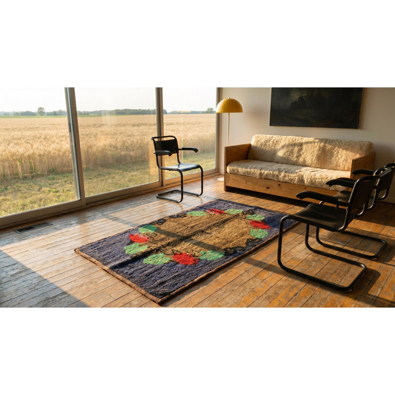 Tapis crocheté Antique Antique American