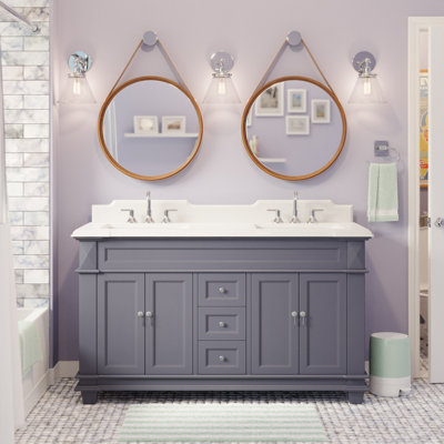 Ensemble de meuble-lavabo double 60 po Ensa