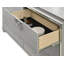 Commode 6 tiroirs argent clair