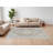 Beige and Brown Abstract Distressed Area Rug