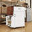 Kitchen Island with Drop Leaf, Drawer, Side Rack and Towel Rack-187620646