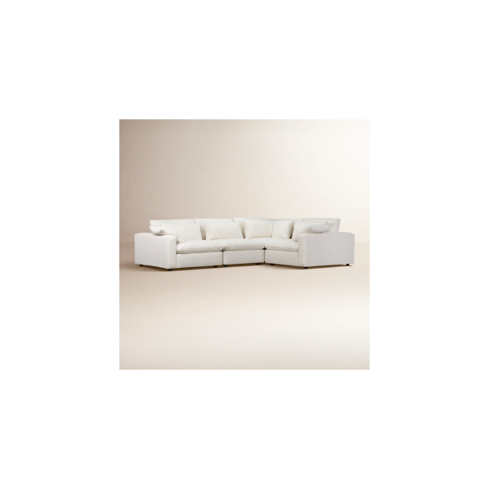 Remy 117'' 4 - Piece Modular Sectional, Nomad Snow Crypton® Chenille