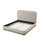 Emery Solid Poplar Dusted Stone Wood Finish Modern King Bed