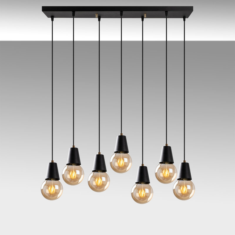 Randles 7 - Light Kitchen Island Pendant, Black