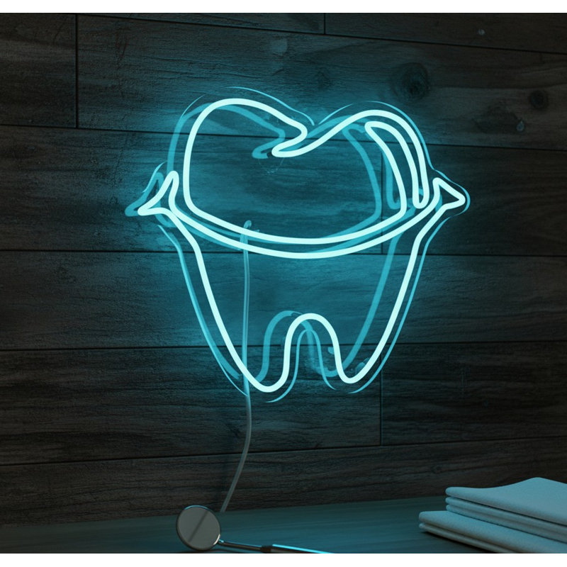  | Enseigne néon néon | Fabriqué avec un tube néon cyan brillant incassable durable qui brille pendant plus de 50 000 heures sans scintillement ni gradation | 20 x 24 | Cyan vif