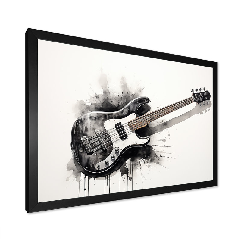 Bass Reverberation Cool Charcoal II, Cadre simple noir, H 34 po x l 44 po x P 1,5 po