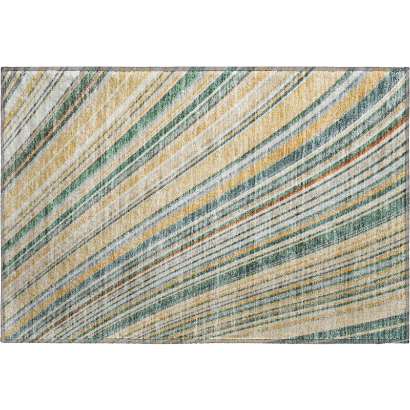 Premium Machine Washable Prisco Beige Rug, Rectangle 1'8" x 2'6"