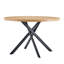 Table de salle à manger ronde pliable pour espaces de vie compacts - Fabrication en panneau de fibres à densité moyenne avec conception radiale-129165774