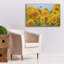 «Happy Hummingbird And Sunflowers» par Carrie Ann Grippo-Pike, art mural sur toile, 40 po x 26 po