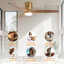 Ventilateur de plafond moderne à 3 pales de 52 po avec luminaire et télécommande AuraVista - montage encastré pour un design épuré et peu encombrant-123818168-123818171