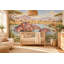 Hippo Family Wallpaper Mural, Peel and Stick Kids Room Wall Mural, Watercolor Safari Nursery Wallpaper-1293008842