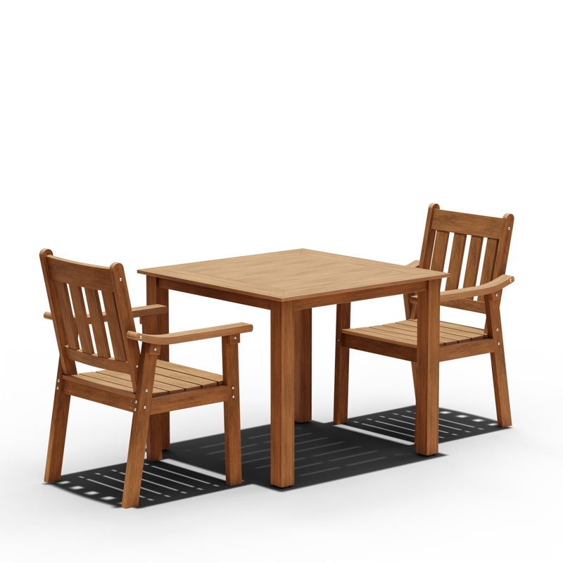 All-Weather Outdoor Waterproof Dining Sets - Rust-Resistant Modern Outdoor Dining Sets For Backyard Garden Deck Poolside 1-Table 2-Chairs