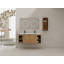 Meuble-lavabo mural avec double lavabo et support de rangement