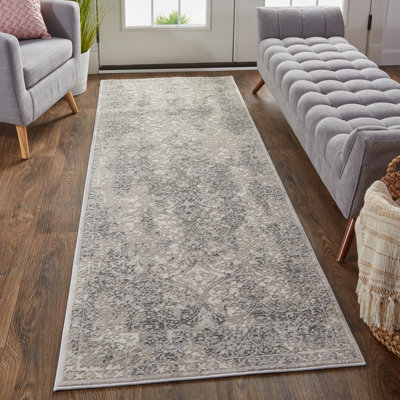 Tapis gris à motif abstrait Donatella