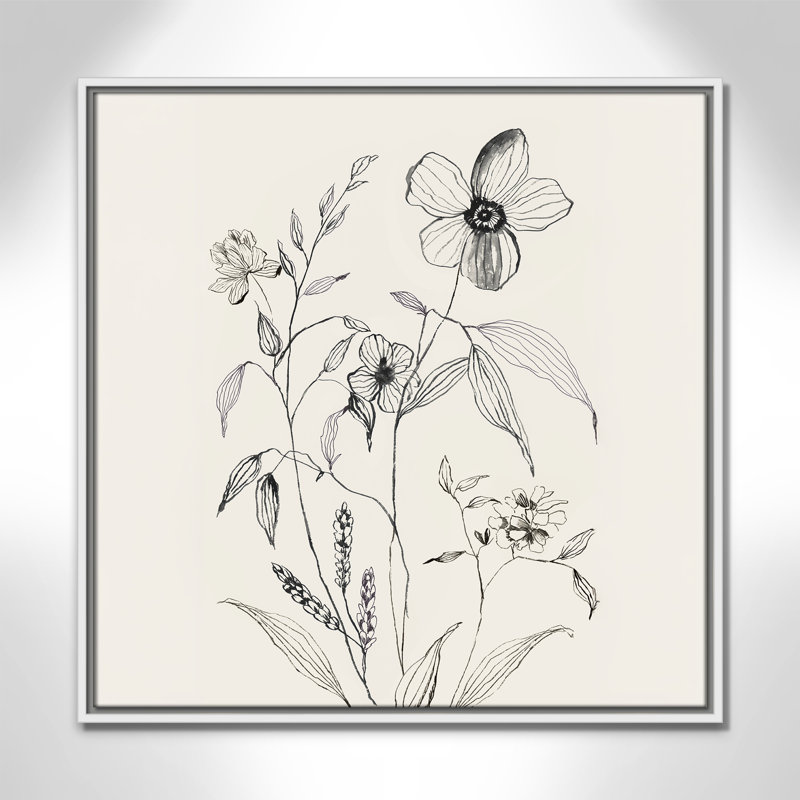 «Petal Harmony I», reproduction carrée par Asia Jensen, Blanc, H 25,5 po x l 25,5 po