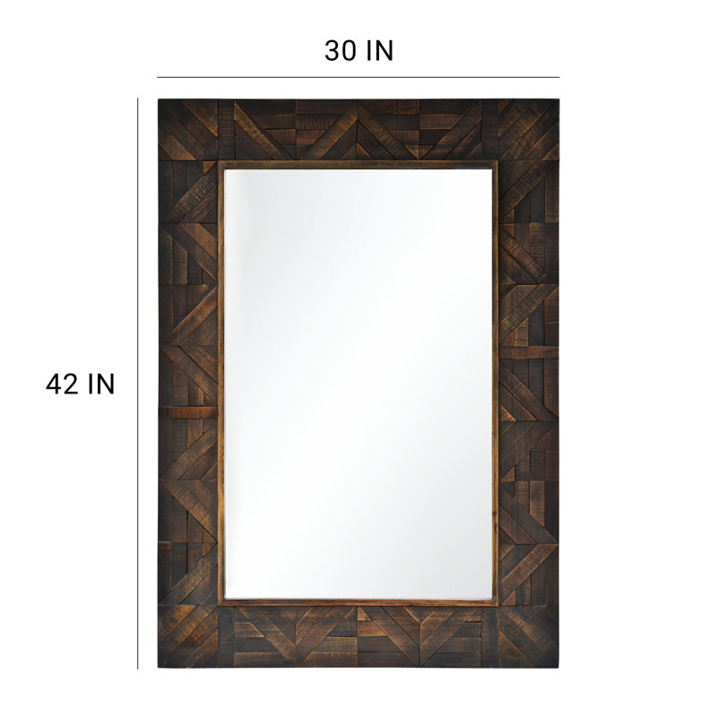 Aldrich Wood Flat Wall Mirror