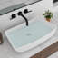 Lavabo de salle de bain vasque rectangulaire en céramique blanche L 24 po x l 15 po