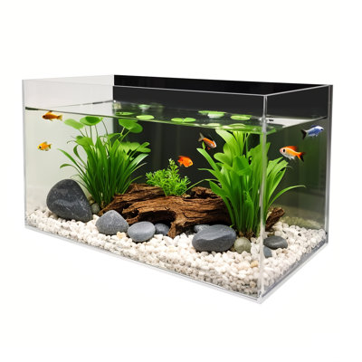 Fixturedisplays® 7.9 X 8.3" Premium Clear Acrylic Fish Tank 8B53ACE0D9C546F5A1ABDB410E8A0250