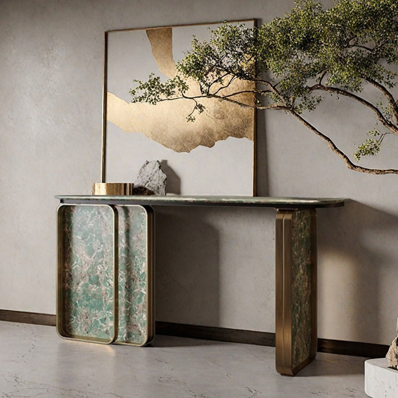 Console Simple Luxury, H 34,65 po x l 55,11 po x P 15,75 po, Vert
