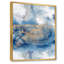 Abstrait classique bleu et or I - peinture sur toile-67380535-67380537