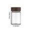 Pot de rangement en verre Pot de rangement en verre borosilicaté scellé résistant à la chaleur avec récipient à thé grain de café en érable-1701923562