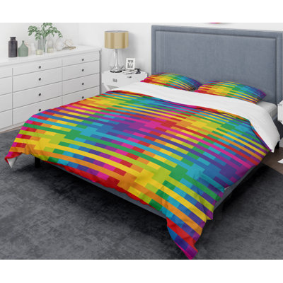 Modern & Contemporary Polyester Twill Geometric Shapes Duvet Cover