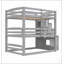 Lit superposé triple pleine grandeur avec escalier de rangement, conception séparée pour une utilisation maximale de l'espace et une durabilité accrue-1717244894
