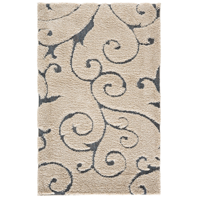 Tapis gris Chaffin, Rectangle 3 pi 3 po x 5 pi 3 po, Beige/Gris bleu