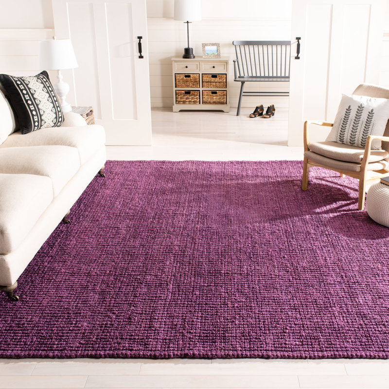 Natural Fiber Hand Woven Jute Solid Color Rug, Rectangle 9' x 12'