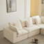 Canapés confortables en tissu, blanc antique, salon moderne essentiel