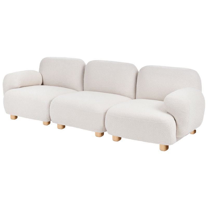 Modular Sofa 3 Seater Temarion Off-White Boucle