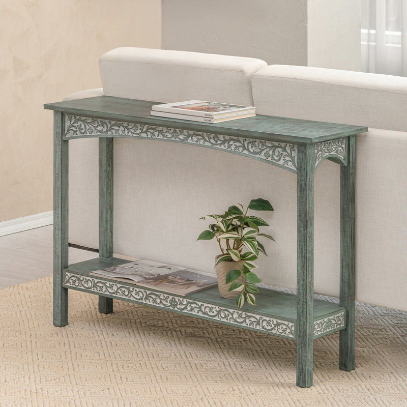 Console en bois avec rangement ouvert JFY